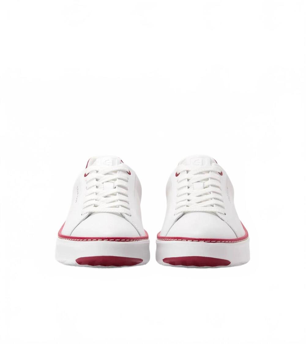 NEW COLE HAAN women's grandpro topspin sneakers in white/red - Picture 6 of 7
